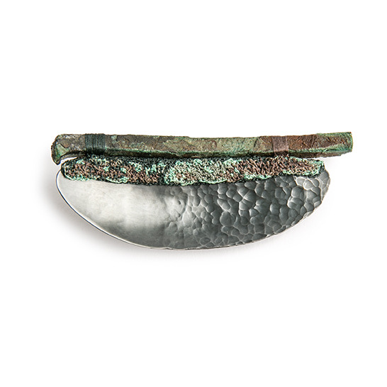 Found Object & Silver Brooch